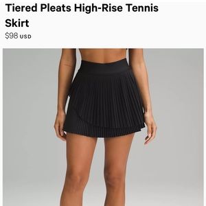 Lululemon Tennis Skirt Size 4
